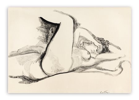 RENATO GUTTUSO (1912-1987) - Nudo disteso, anni '70 circa