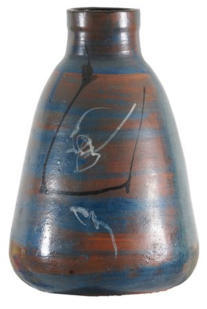 Emilio Scanavino (Genova, 1922 - Milano, 1986) Vaso 1963 Terracotta dipina h....