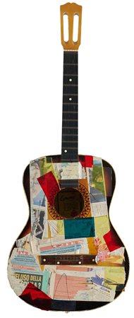 Giuseppe Chiari (Firenze, 1926 - 2007) Chitarra 2000 Tecnica mista e collage...