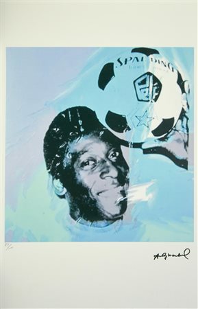 D'apres Andy Warhol PELE' fotolitografia su carta Arches, cm 57x38; es....