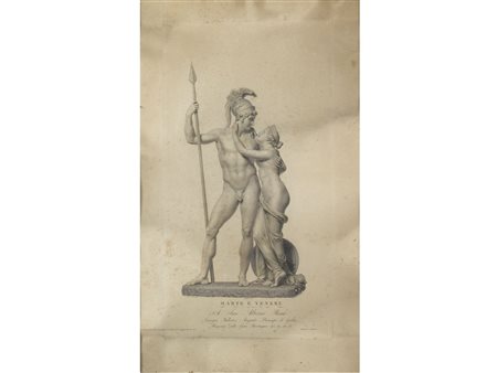 Domenico Marchetti (1780-1844) Marte e Venere Coppia di stampe incorniciate...