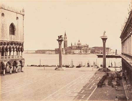 Carlo Naya (1816-1882)  - Veduta della piazzetta ed isola di San Giorgio, 1860s