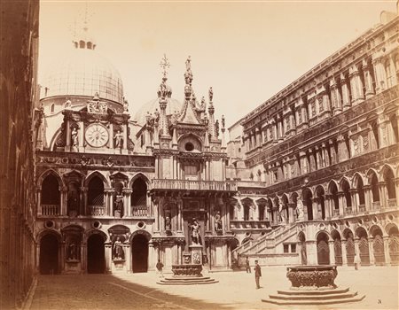 Carlo Naya (1816-1882)  - Corte del Palazzo Ducale, Venezia, 1860s/1870s