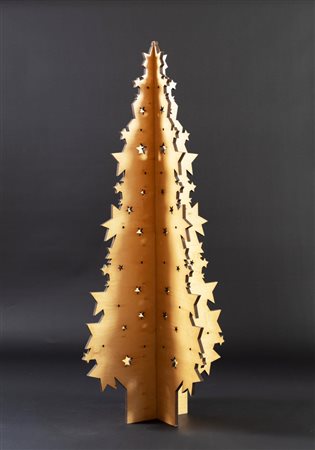 Albero di Natale in legno sagomato, Italia, Anni ‘70.