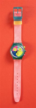 SWATCH CHRONO FLASH ARROW SCL100 Anno 1991, cassa in plastica, cinturino in...