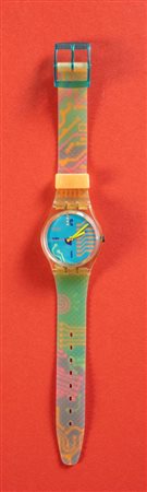 SWATCH GK122 HACKER'S REWARD Anno 1990, cassa in plastica, cinturino in...