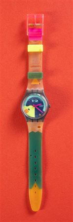 SWATCH GN115 NOSEWHEELIE Anno 1991, cassa in plastica, cinturino in plastica,...