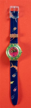 SWATCH SCUBA HAPPY FISH SDN 101 Anno 1991, cassa in plastica, cinturino in...