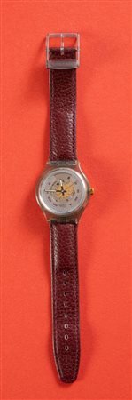 SWATCH AUTOMATICO RUBIN - SAM100 1991. Cassa in plastica, cinturino in pelle,...