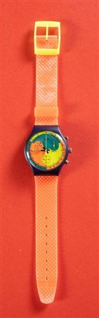 SWATCH CHRONO SCN101 SIGNAL FLAG Anno 1990, cassa in plastica, cinturino in...