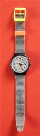 SWATCH CHRONO SKATEE BIKE SCB 105 Anno 1990, cassa in plastica, cinturino in...