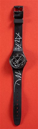 SWATCH VALERIO ADAMI DEUX AMOUREUX - GZ 111 Anno 1988, cassa in plastica,...