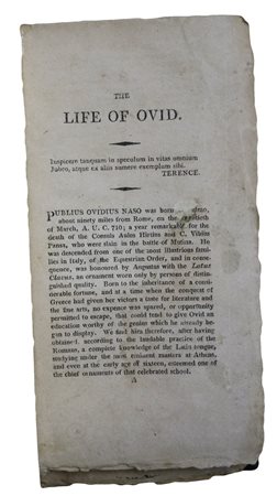 The life of Ovid, Nineteenth secolo