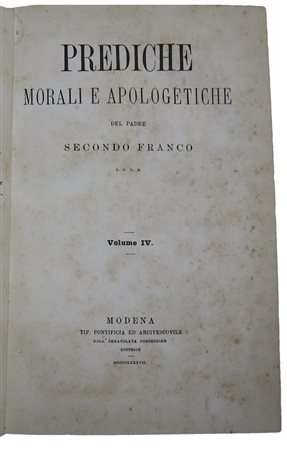 Secondo Franco - Prediche morali ed apologiche, Nineteenth secolo