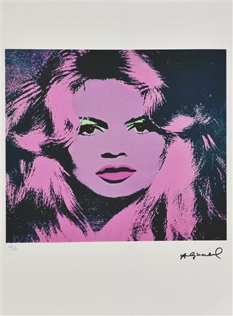 D'apres Andy Warhol BRIGITTE BARDOT fotolitografia su carta Arches, cm 57x38;...