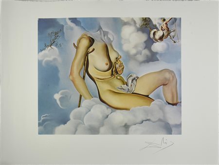 Da Salvador Dali' SENZA TITOLO stampa tipografica su carta cotone, cm 51x65...