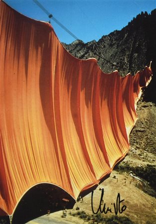 Christo & Jeanne Claude VALLEY CURTAIN, RIFLE, GRAND HOGBACK, COLORADO...