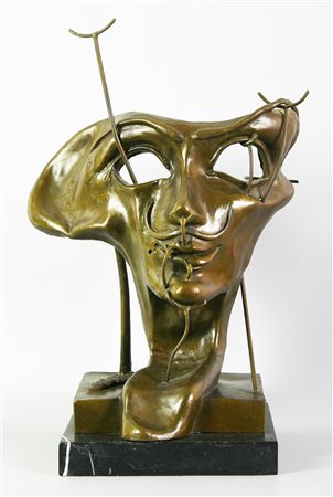 Anonimo del XX secolo SOFT SELF PORTRAIT scultura in bronzo, cm 38x19x17 su...