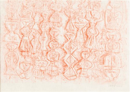 Massimo Campigli (Berlino 1895-Saint-Tropez 1971) Figure Litografia cm...