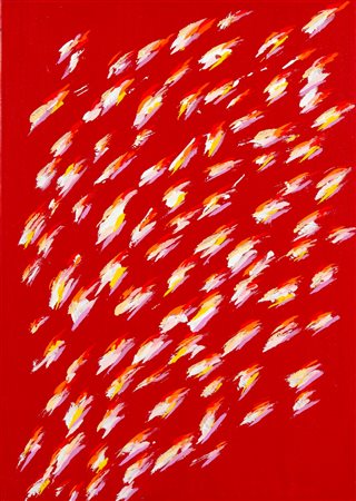 Piero Dorazio (Roma 1927-Perugia 2005) Flambé 2001 Olio su tela cm 35x25 - in...