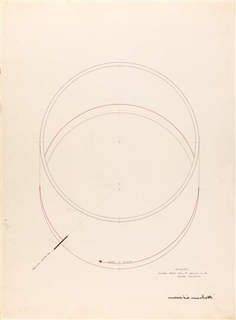 Maurizio Mochetti (Roma 1940) Progetto Matita e pennarelli su carta cm 76x57...