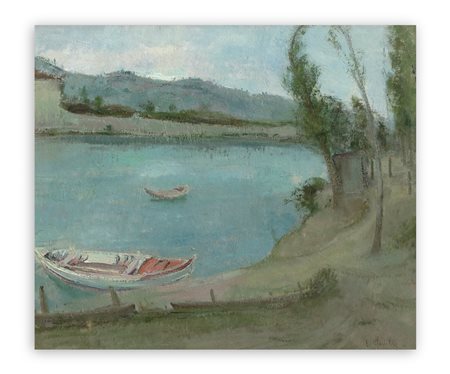 EMILIO MARTELLI (1913-2000) - Racconto sull'Arno, 1943