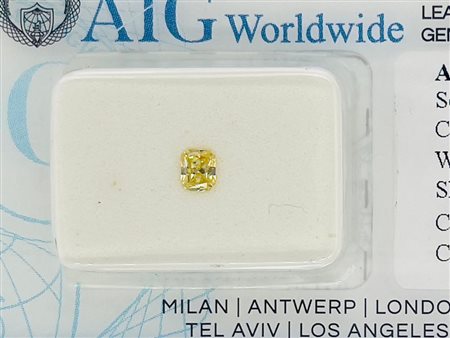 DIAMANTE NATURAL POLISHED 0,17 CARATI COLORE FANCY GIALLO INTENSO - PUREZZA...