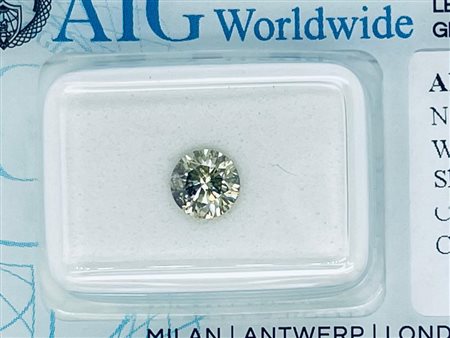 DIAMANTE NATURAL POLISHED 0,57 CARATI COLORE FANCY GRIGIASTRO GIALLO -...