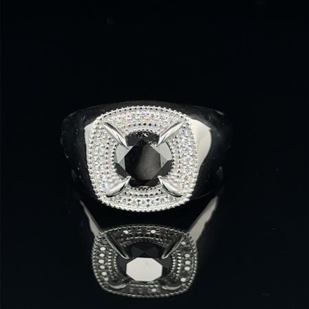 ANELLO CON DIAMANTE NERO E BRILLANTI - RNG30402