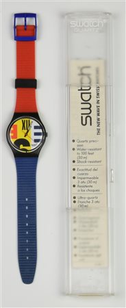 SWATCH NEO GEO, 1987 mod. NINE TO SIX, cod. GB117 Completo di scatola...