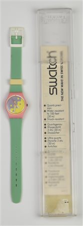 SWATCH CANDY, 1987 mod. BLUE CASSATA, cod. LP103 Completo di scatola...