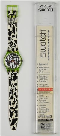 SWATCH 700 YEARS CON HELVETICA, 1991 mod. FLACK, cod. GZ117 Completo di...