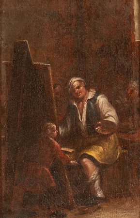 Atelier del pittore   Giuseppe Maria  Crespi (attribuito a)