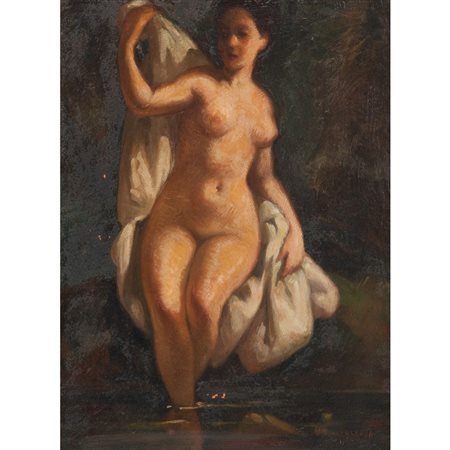 VINCENZO VINCIGUERRA, Nudo, Olio su faesite