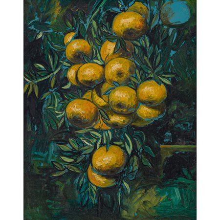 GIANNI ROLANDI, Limoni, Olio su faesite