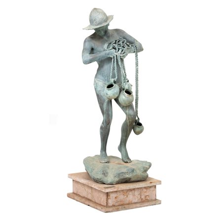 ACHILLE D'ORSI, Acquaiolo, Scultura in bronzo