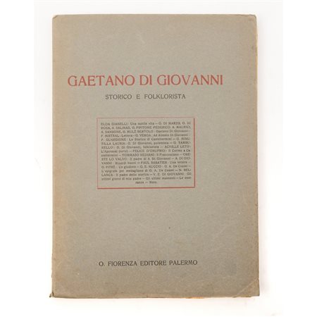 AA. VV.   GAETANO DI GIOVANNI STORICO E FOLKLORISTA