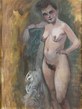 GEORGE GROSZ<BR>Berlino (Germania) 1893 - 1959<BR>"Nudo in piedi"