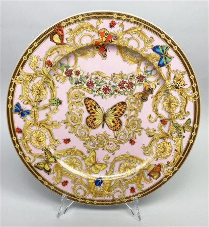 LE JARDIN DES PAPILLONS piatto in ceramica Rosenthal realizzato in...