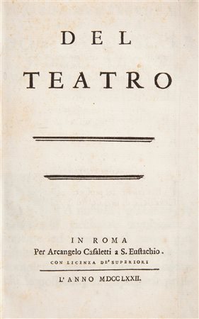 Francesco Milizia - Del Teatro