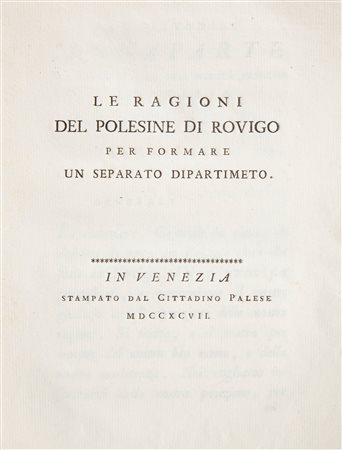 Le ragioni del Polesine di Rovigo per formare un separato dipartimento