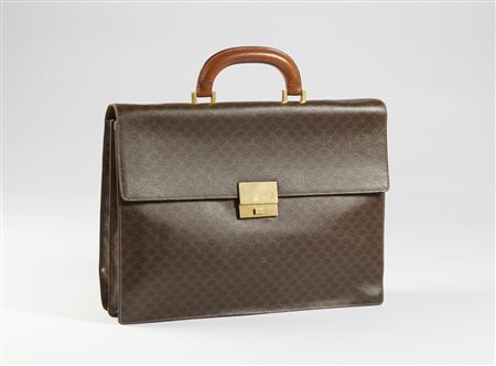 CELINE - Cartella portadocumenti in canvas monogram.