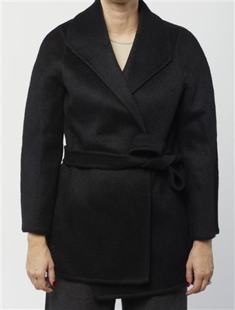 Loro Piana - Cappotto nero in lana.