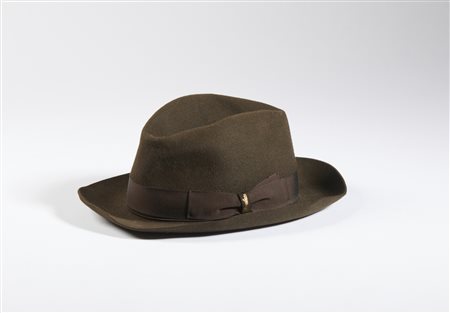 BORSALINO - Cappello Marrone scuro, cinta in tono.