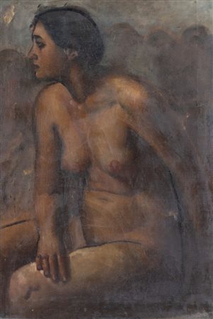 ARNALDO CARPANETTI (Ancona 1898 - Milano 1969) "Nudo femminile". Olio su...