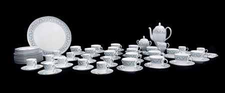 Wedgwood Made in England - Servizio in porcellana da the e servizio da caffe per 12 persone, servizi