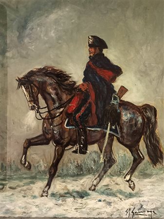 GONZAGA GIOVAN FRANCESCO milano (milano) 1902 Carabiniere a cavallo sulla...