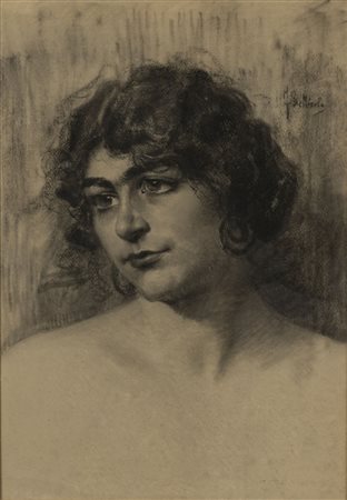 Francesco De Nicola (Musellaro 1882-Napoli 1961)  - Ritratto femminile