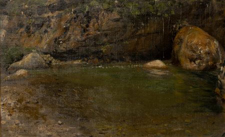 Francesco Paolo  Michetti (Tocco di Casauria 1851-Francavilla al Mare 1929)  - Il fiume Orfento, circa 1903