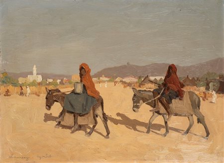 Laurenzio Laurenzi (Assisi 1878-Roma 1946)  - Eritrea, veduta di Agordat, 1938